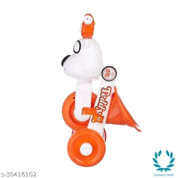 NHR Teddy Foldable Tricycle with Backrest Seat for Boys and Girls  With Parental Contralable - Orange, Plastic, Tricycle For Kids, Multipack:1